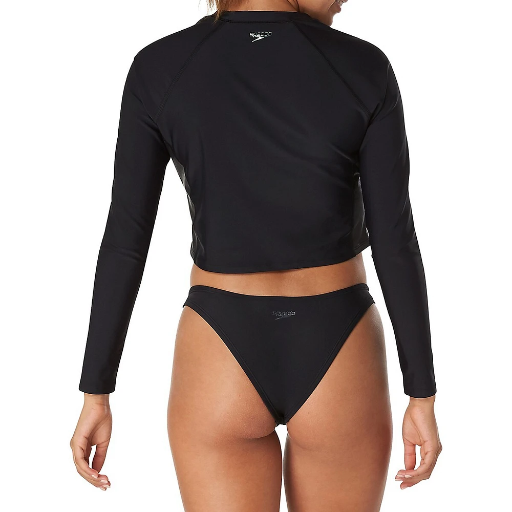 Long-Sleeve Quantum Sheen Cropped Rashguard