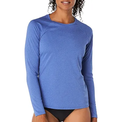 Heather Long-Sleeve Swim T-Shirt