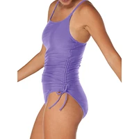 One-Piece Side-Shirred Swimsuit