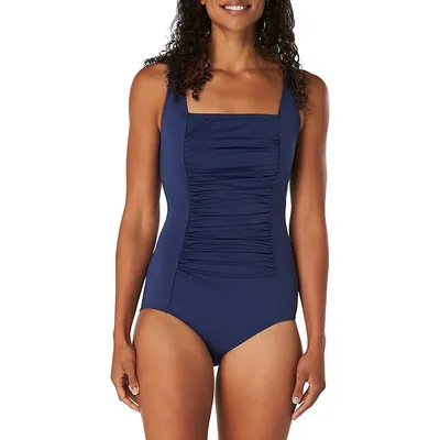 Active Rec New Shirred One-Piece Tank Swimsuit
