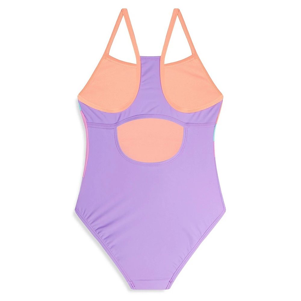 Maillot de bain une pièce Radiating Splice pour fille