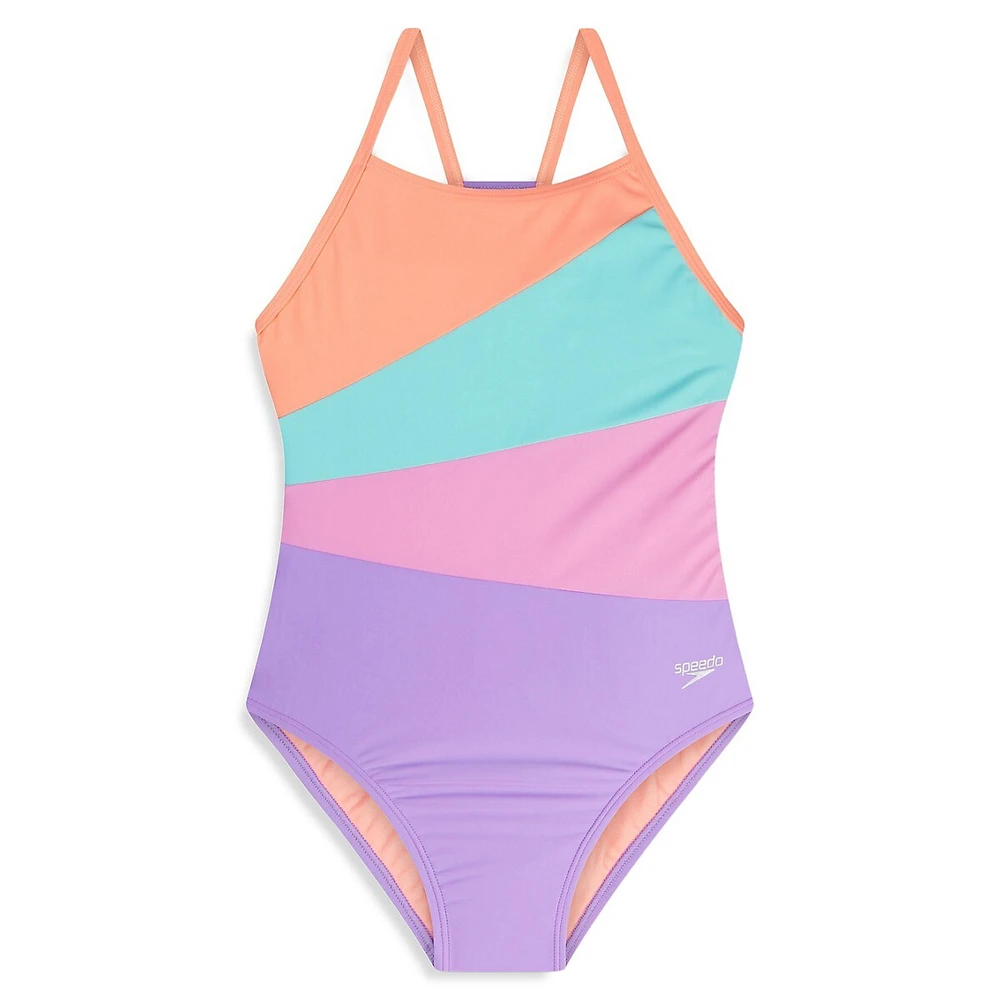 Maillot de bain une pièce Radiating Splice pour fille