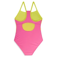 Girl's Radiating Splice One-Piece Swimsuit