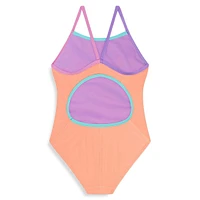 Girl's Solid Propel Back One-Piece Swimsuit