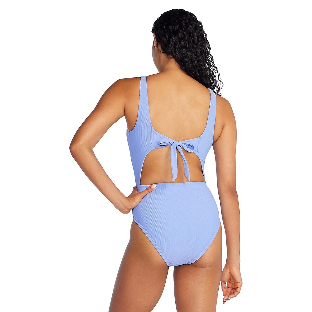 Active Rec Keyhole Rib One-Piece Swmsuit