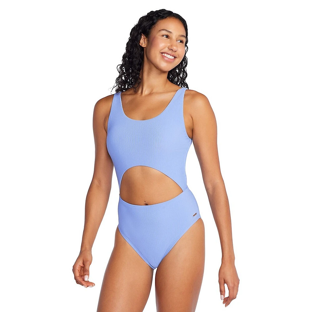 Active Rec Keyhole Rib One-Piece Swmsuit