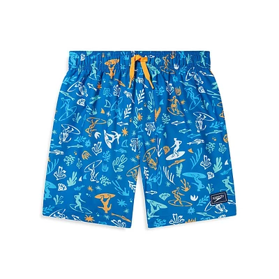 Boy's Printed Redondo Swim Volley Shorts