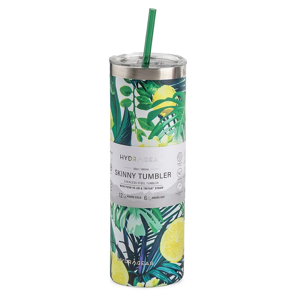 Bouteille d'eau fruit citron Skinny Tumbler Hydragear - 887 ml