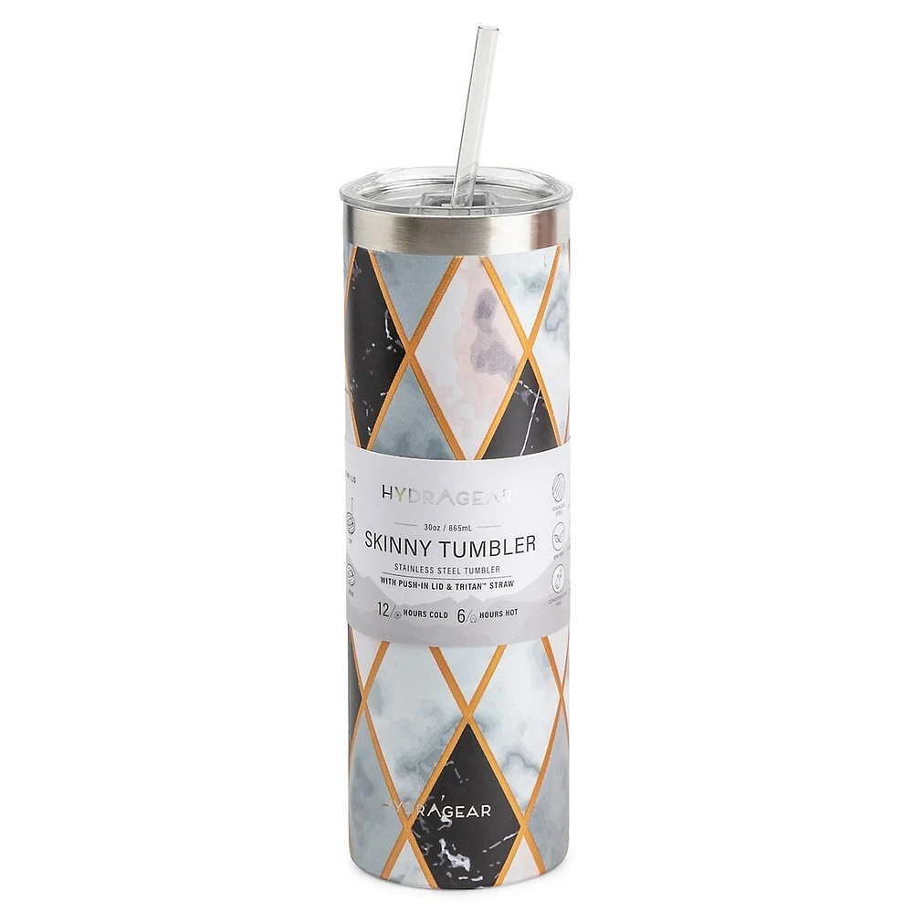 Hydragear 30-Oz Marble Skinny Tumbler