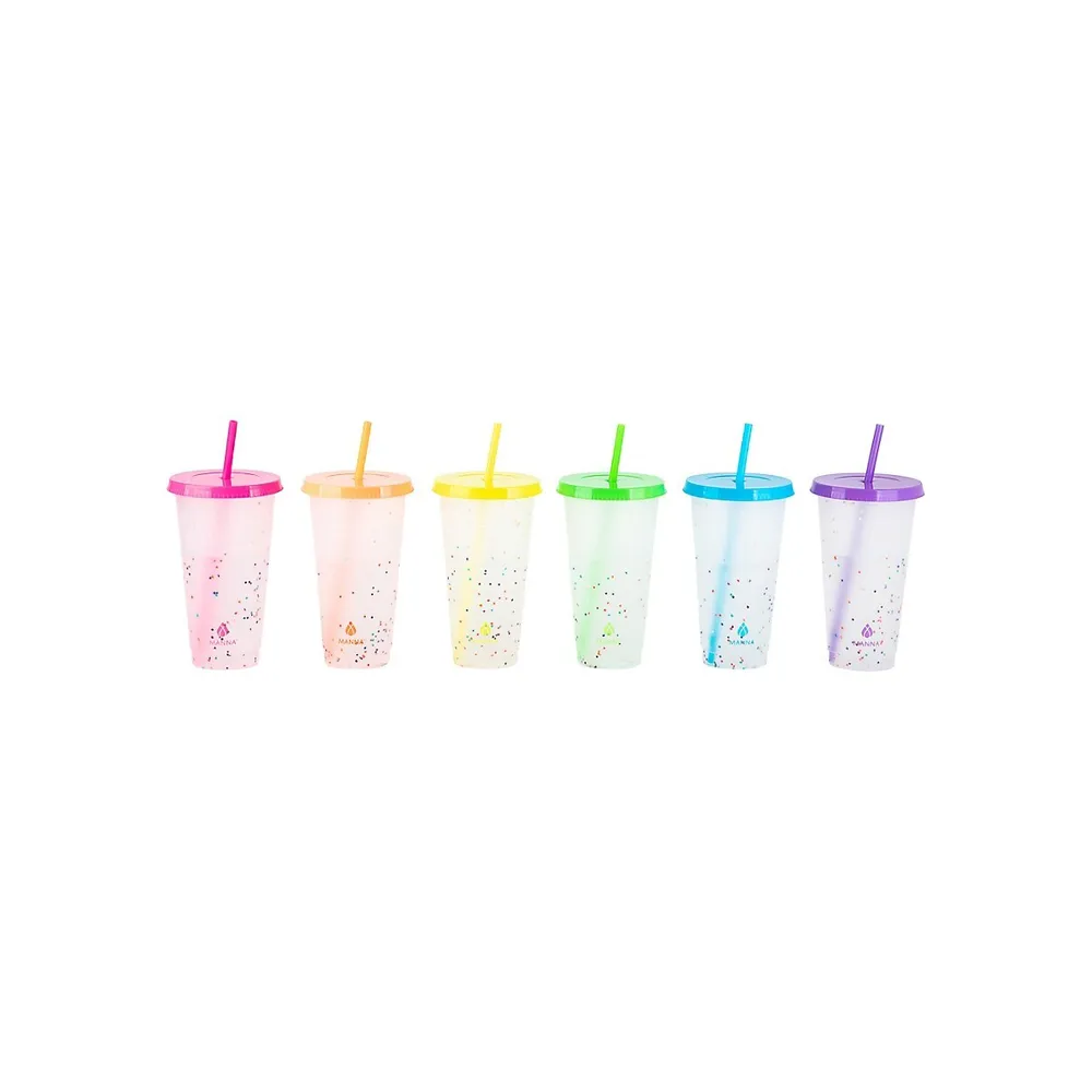 6-Piece 24-Oz Alta Confetti Colour Changing Tumbler Set