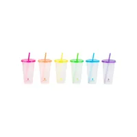 6-Piece 24-Oz Alta Confetti Colour Changing Tumbler Set