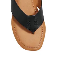 Women's Carey Flip Leather Toe-Thong Sandals