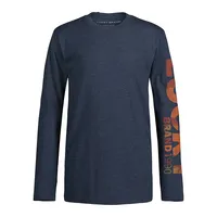 Boy's Camo-Sleeve Logo Top