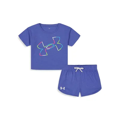 Little Girl's 2-Piece Logo Jersey Play Set