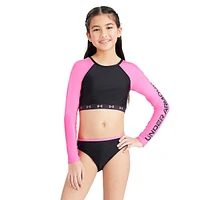 Ensemble maillot dermoprotecteur et culotte de bikini pour fille, deux pièces