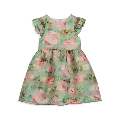 Baby Girl's Monet Shadow Stripe Dress