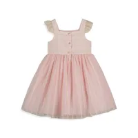 Baby Girl's Empire-Waist Embroiderd Dress