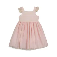 Baby Girl's Empire-Waist Embroiderd Dress