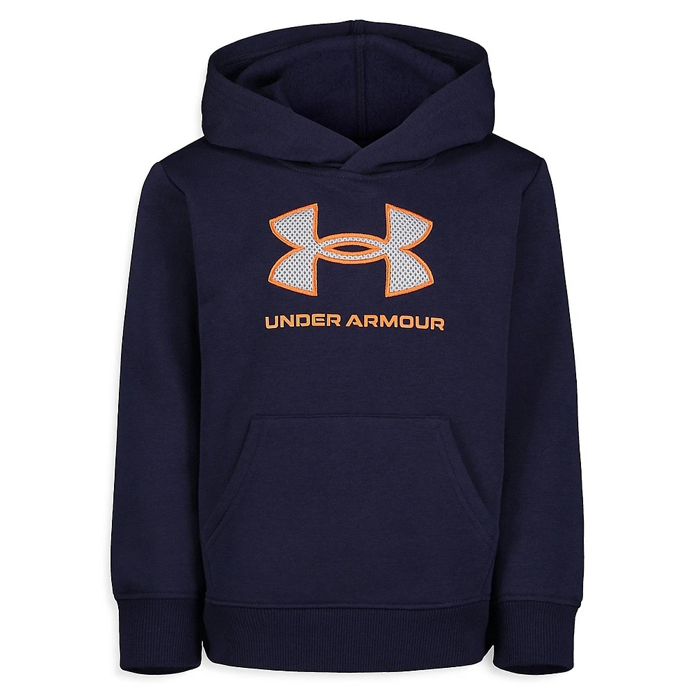 Little Boy's Mesh Logo Hoodie