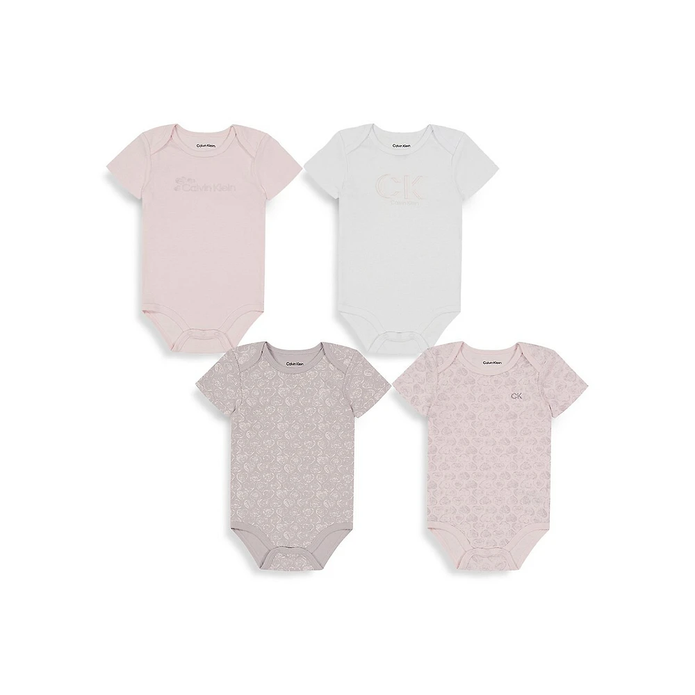 Baby Girl's 4-Pack Bodysuits