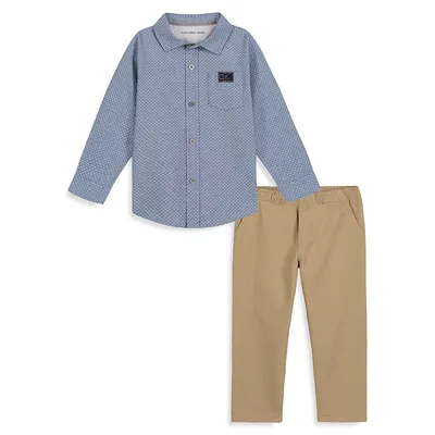 Little Boy's 2-Piece Shirt and Pant Set