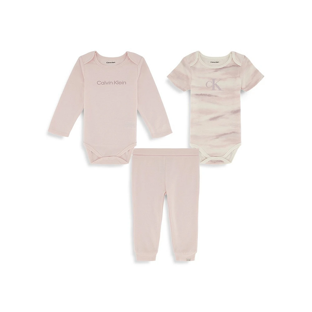 Baby Girl's 3-Piece Bodysuits & Pant Set