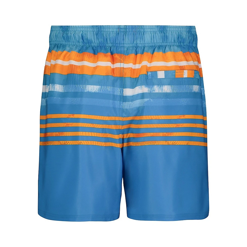 Ripple-Stripe Volley Swimshorts