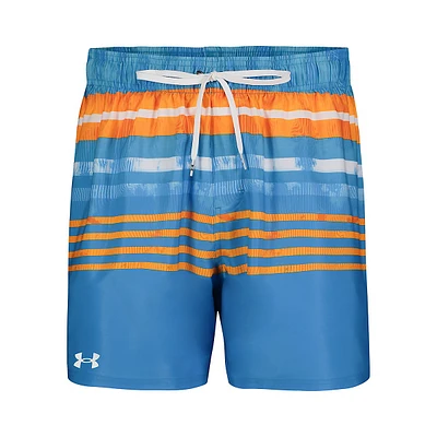 Ripple-Stripe Volley Swimshorts