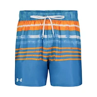 Ripple-Stripe Volley Swimshorts