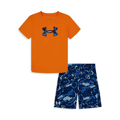 Little Boy's UA Printed T-Shirt & Shorts Set