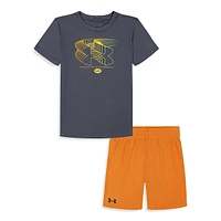Ensemble t-shirt à logo UA dynamique et short pour petit garçon