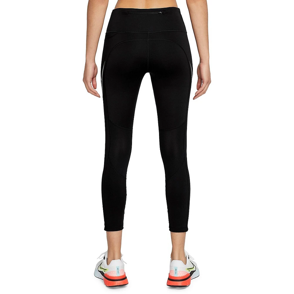 Fast Mid-Rise Cropped Graphic Leggings With Pockets