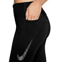 Fast Mid-Rise Cropped Graphic Leggings With Pockets