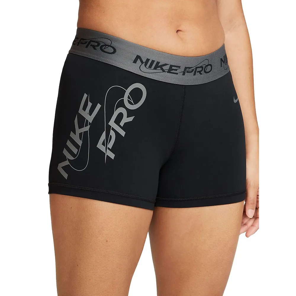 Nike Pro Mid-Rise 3-Inch Graphic Shorts