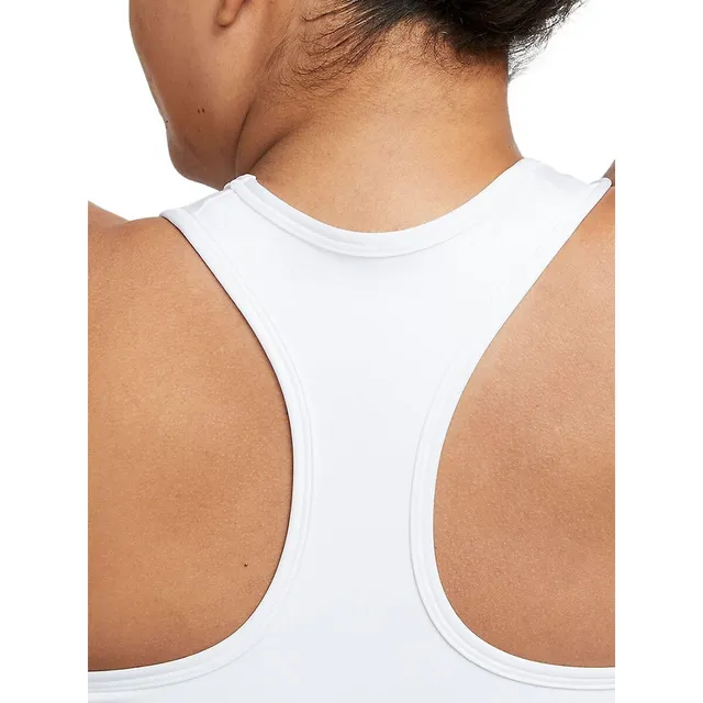 Nike Plus Medium-Support Swoosh Logo Padded Sports Bra DX6823-100