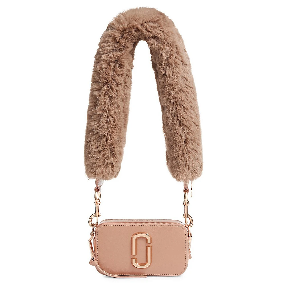 The Snapshot Faux Fur Strap Camera Crossbody Bag