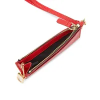Leather Zip Wristlet Wallet