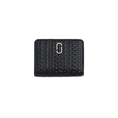 Monogram Debossed J Marc Mini Compact Leather Wallet