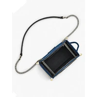 The Mini Denim Chain Crossbody Tote Bag