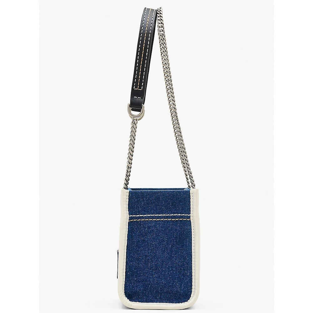 The Mini Denim Chain Crossbody Tote Bag