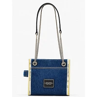 The Mini Denim Chain Crossbody Tote Bag