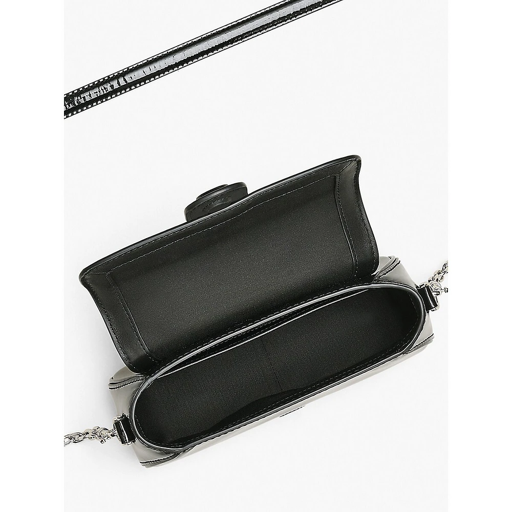 The Small Patent Leather Clover Shoulder Bag