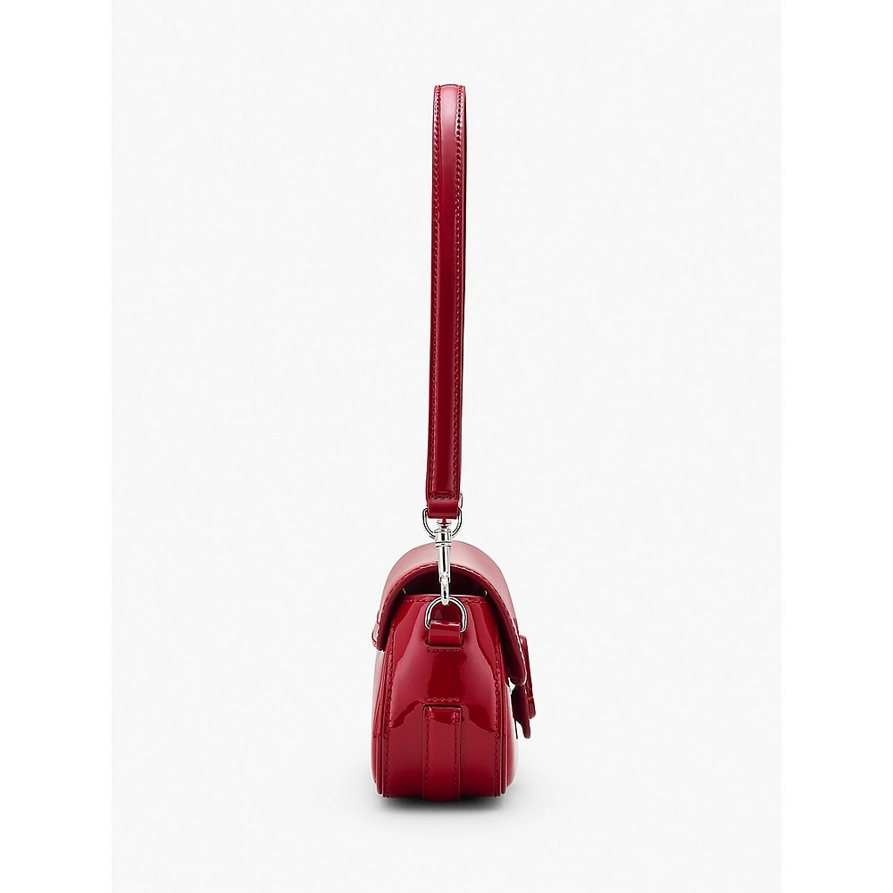 The Small Patent Leather Clover Shoulder Bag