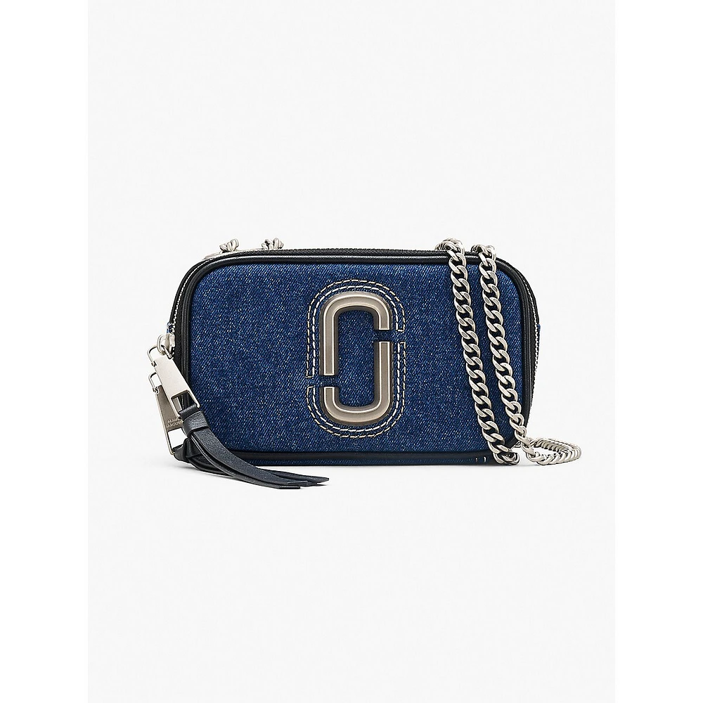 The Denim Chain Snapshot Crossbody Bag