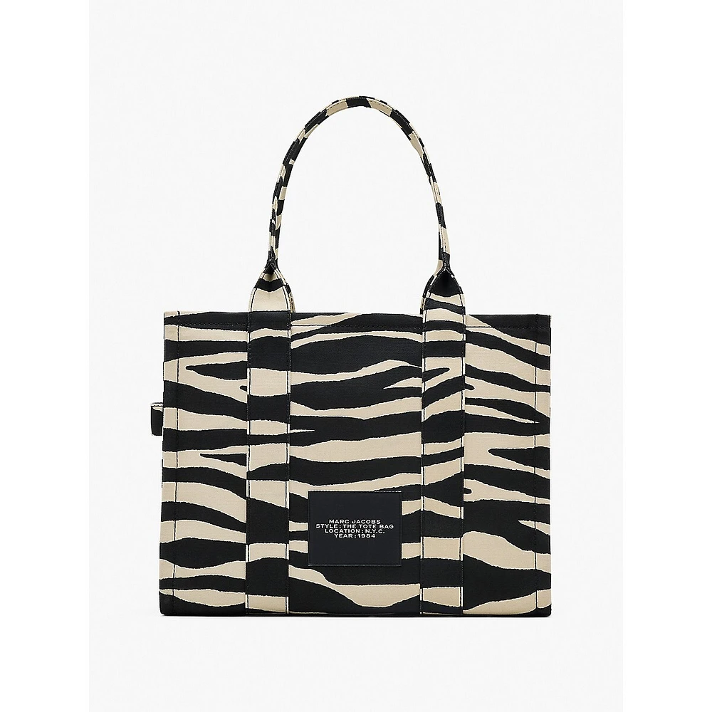 The Large Zebra Canvas Tote