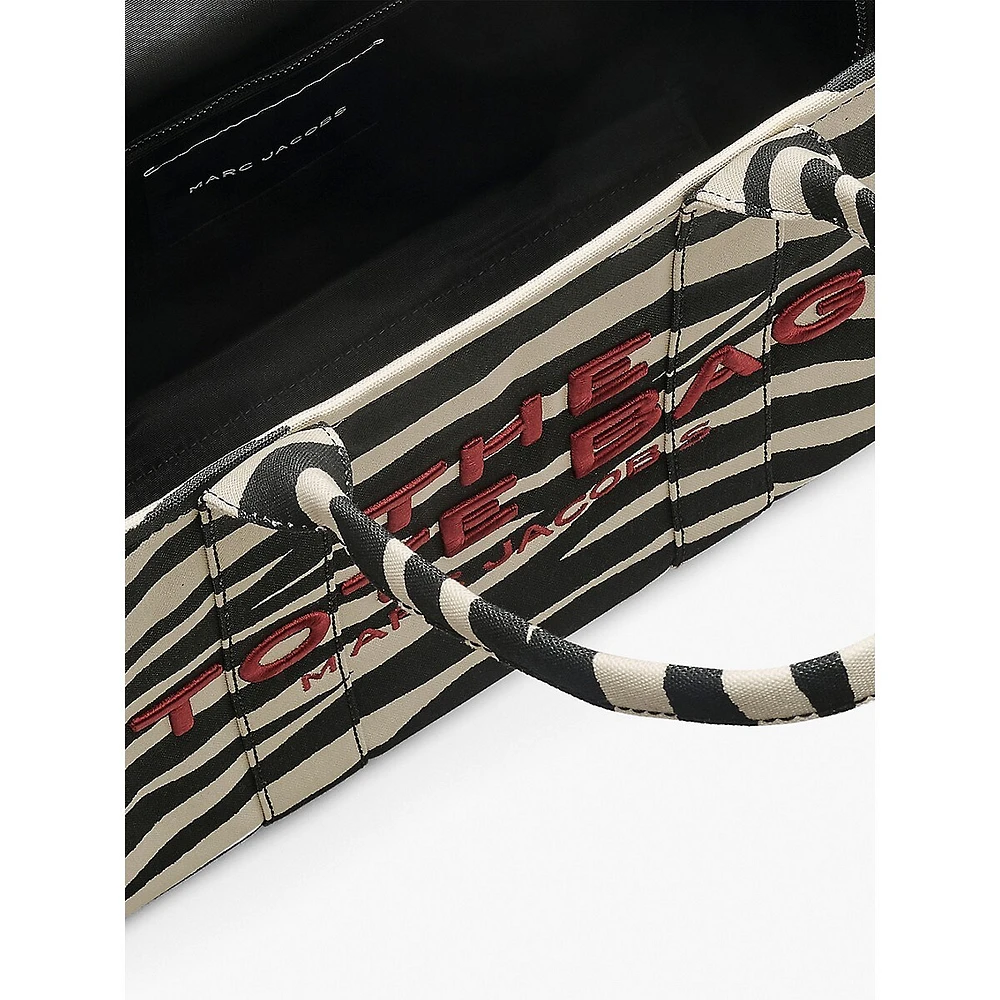 The Large Tote Zebra Canvas Tote Bag