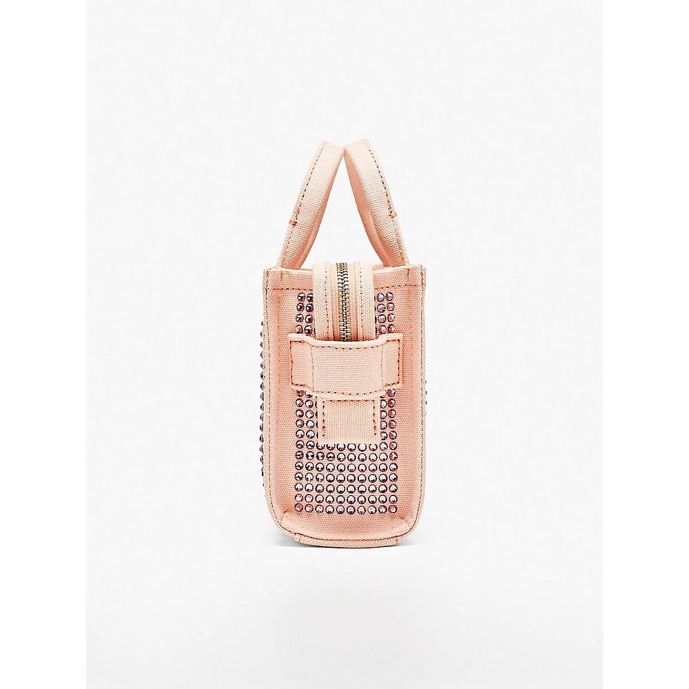 The Mini Crystal Canvas Crossbody Tote Bag