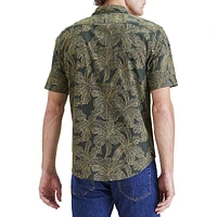 Floral Short-Sleeve Regular-Fit Casual Shirt