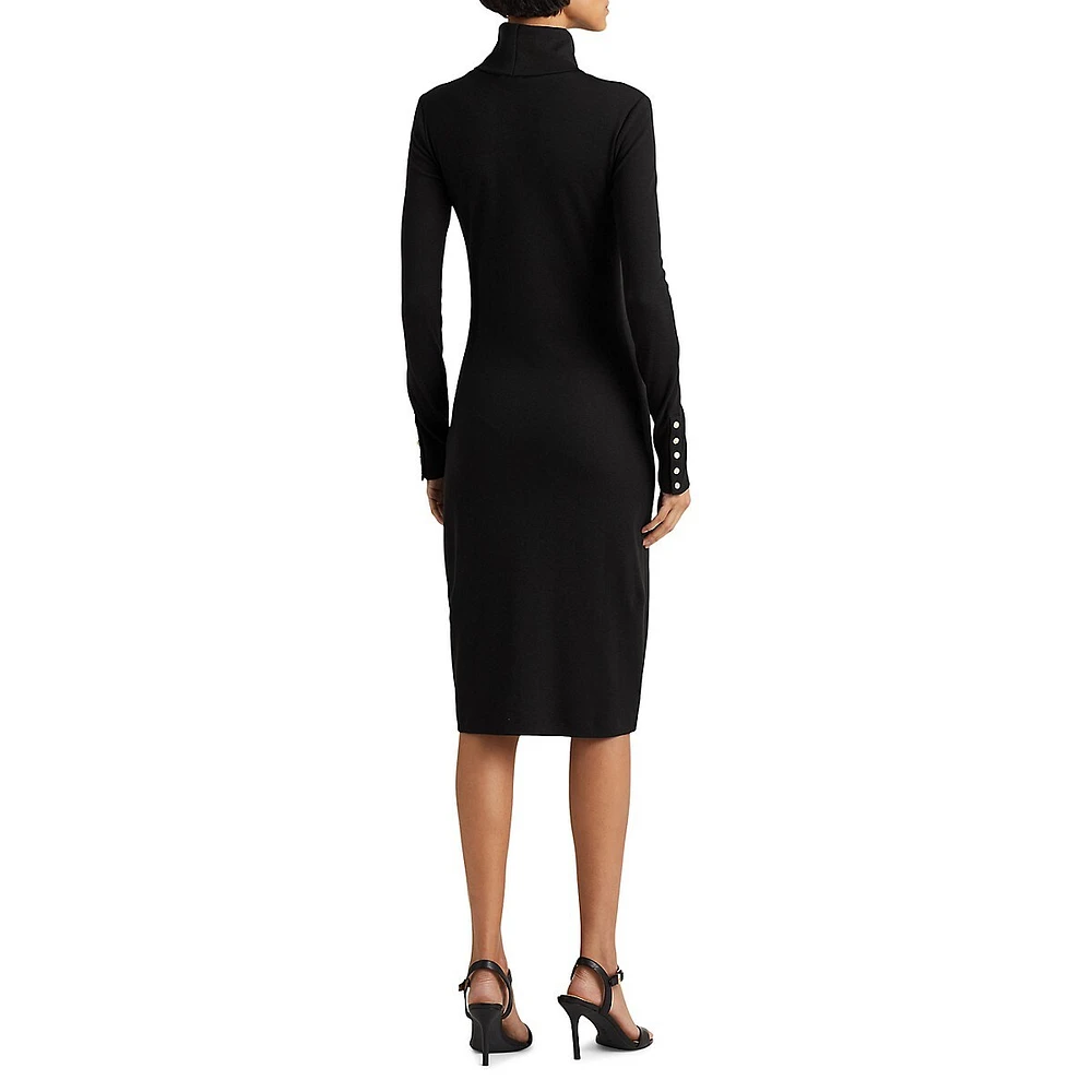 Mockneck Midi Sweater Dress
