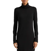 Mockneck Midi Sweater Dress
